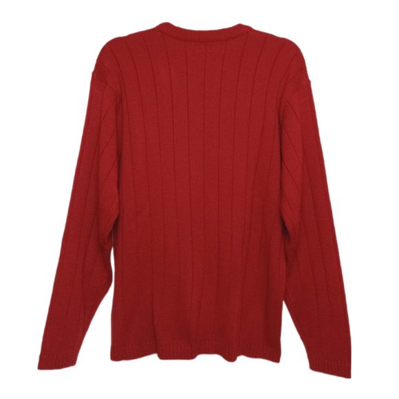 Vintage Y2K Arizona Men's Sweater Red Striped Size Medium - Picture 2 of 9